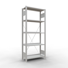 Laden Sie das Bild in den Galerie-Viewer, Schulte Lagertechnik Stecksystem Grundregal MULTIplus85 - Metall - RAL 7035 Lichtgrau