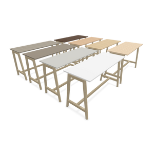 Narbutas Nova Wood Hochtisch - Spanplatte Walnussdekor dunkel mit Struktur