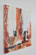 Laden Sie das Bild in den Galerie-Viewer, Imitation: Orange - Schwarz Abstrakt Nr. 3 - Leinwand auf Holzrahmen - Diverse