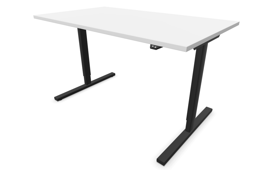 Narbutas Easy Sitz-Steh Schreibtisch - Spanplatte - Weiss