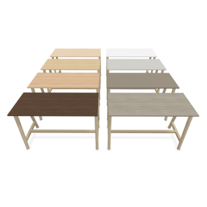 Narbutas Nova Wood Hochtisch - Spanplatte Eschendekor sandbeige mit Struktur