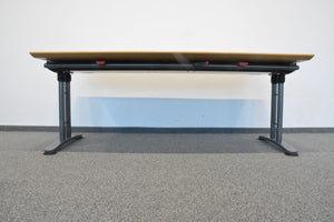 Ergodata System Desk Schreibtisch mechanisch höhenverstellbar von 685-805mm - 1800x900mm - MDF - Birnbaumfurnier