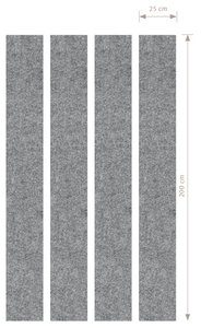 MC MyWand Panel für Wandmontage - Kunststoff - Grau gemustert
