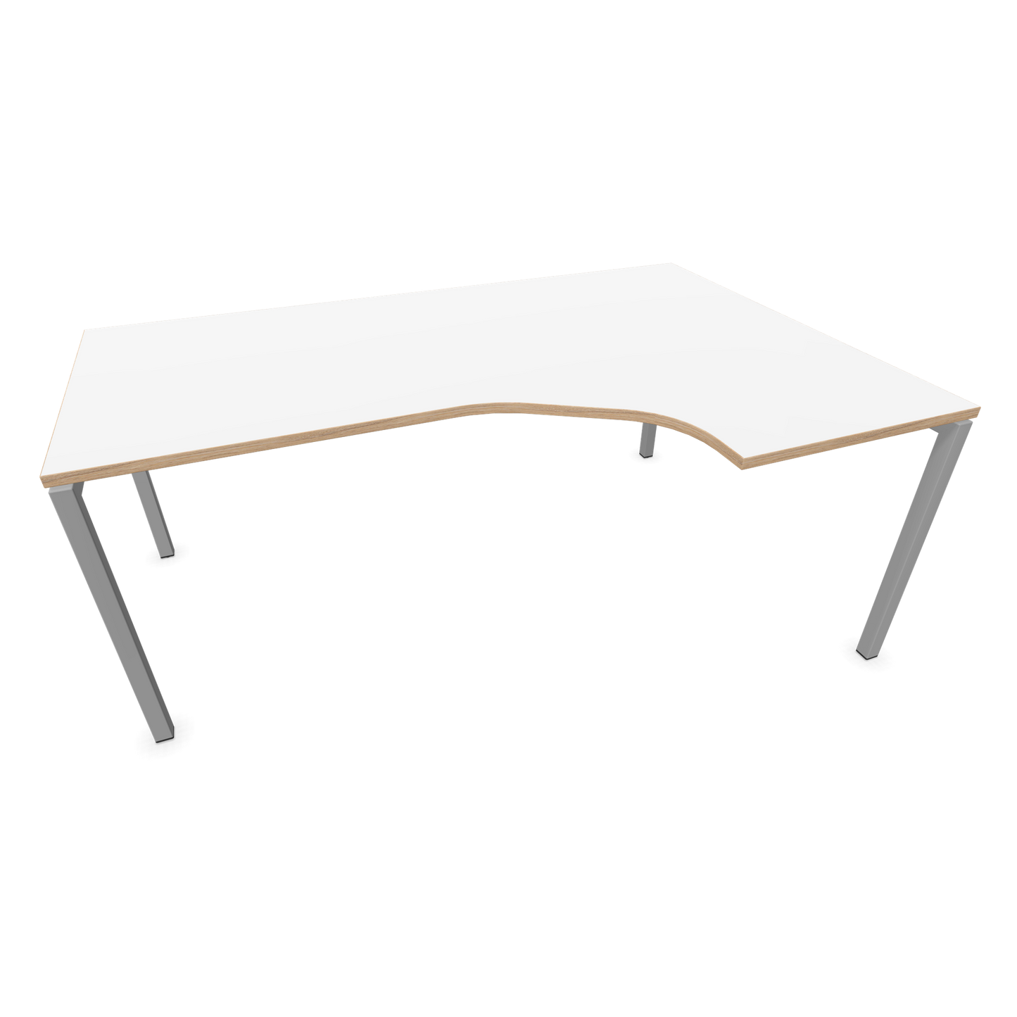 Narbutas Nova U Eckschreibtisch - Spanplatte Weiss / Holz