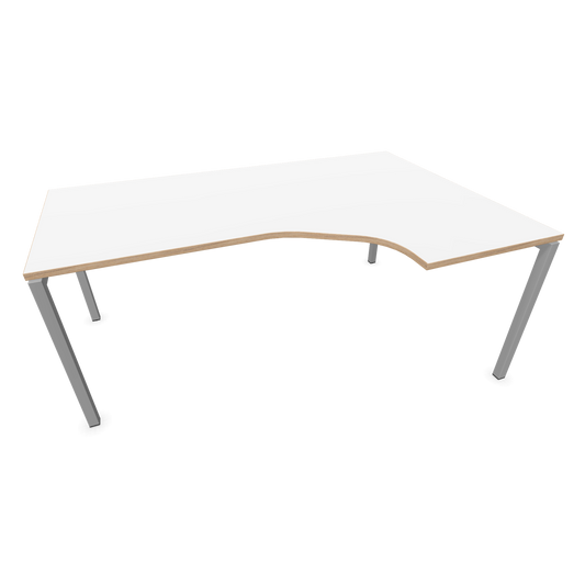 Narbutas Nova U Eckschreibtisch - Spanplatte Weiss / Holz