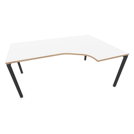 Narbutas Nova U Eckschreibtisch - Spanplatte Weiss / Holz