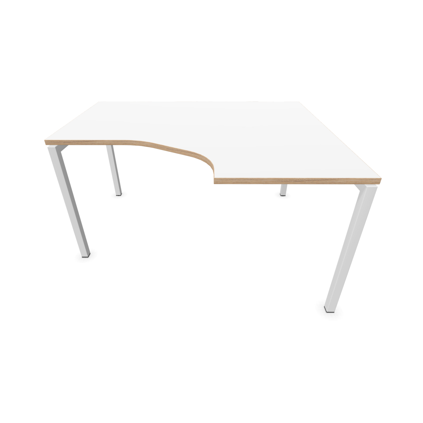 Narbutas Nova U Eckschreibtisch - Spanplatte Weiss / Holz