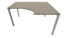 Laden Sie das Bild in den Galerie-Viewer, Narbutas Nova U Eckschreibtisch - Spanplatte - Cubanitgrau