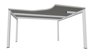 Narbutas Nova U Eckschreibtisch - Spanplatte - Perlgrau